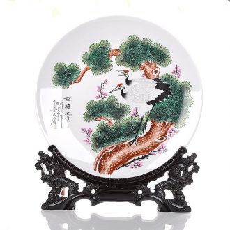 Decoration of jingdezhen ceramics hang dish hand new Chinese style classical decoration plate of the sitting room porch handicraft furnishing articles