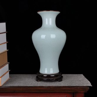 Archaize of jingdezhen ceramics kiln celadon vase home decoration craft rich ancient frame is placed in the living room