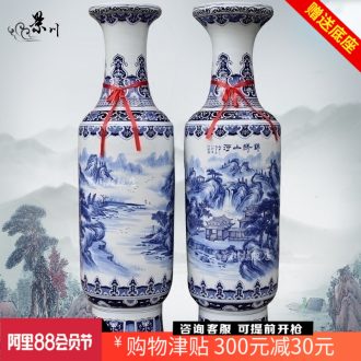 Blue and white porcelain of jingdezhen ceramics splendid sunvo vase of large sitting room office furnishing articles opening gifts