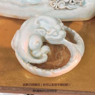 Jingdezhen ancient northern song dynasty porcelain bottle plum archaize porcelain fish shape benevolent writing brush washer shadow blue porcelain vase porcelain