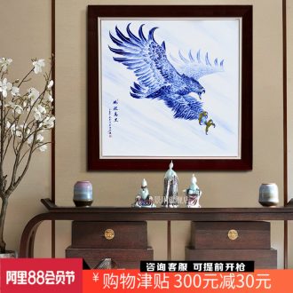 Hand painted bright prospects jingdezhen porcelain plate paintings of Chinese style ceramic painting the living room office decoration hangs a picture background