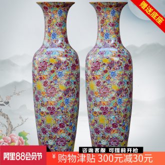 Jingdezhen ceramics from pastel full of large vases, home furnishing articles sitting room of Chinese style hotel adornment