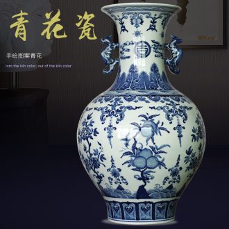 Jingdezhen ceramics archaize rich ancient frame of new Chinese style classical blue-and-white sitting room porch TV ark handicraft furnishing articles