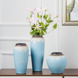 Contracted and contemporary ceramic vases, dry flower is placed small pure and fresh living room table household hydroponic flower flower arranging flowers