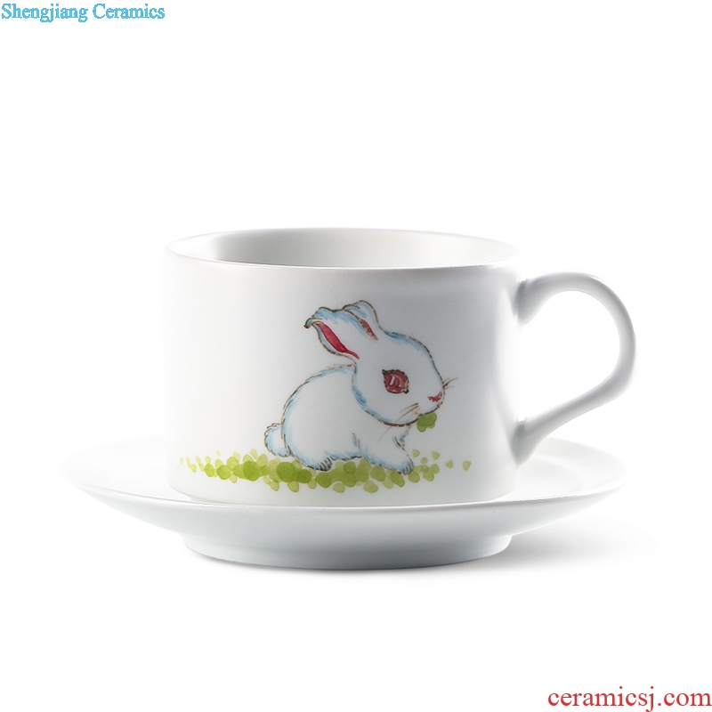 Creative TaoXiChuan jingdezhen continental breakfast coffee cup high-grade ceramics contracted suit small pure and fresh and hand-painted teacup