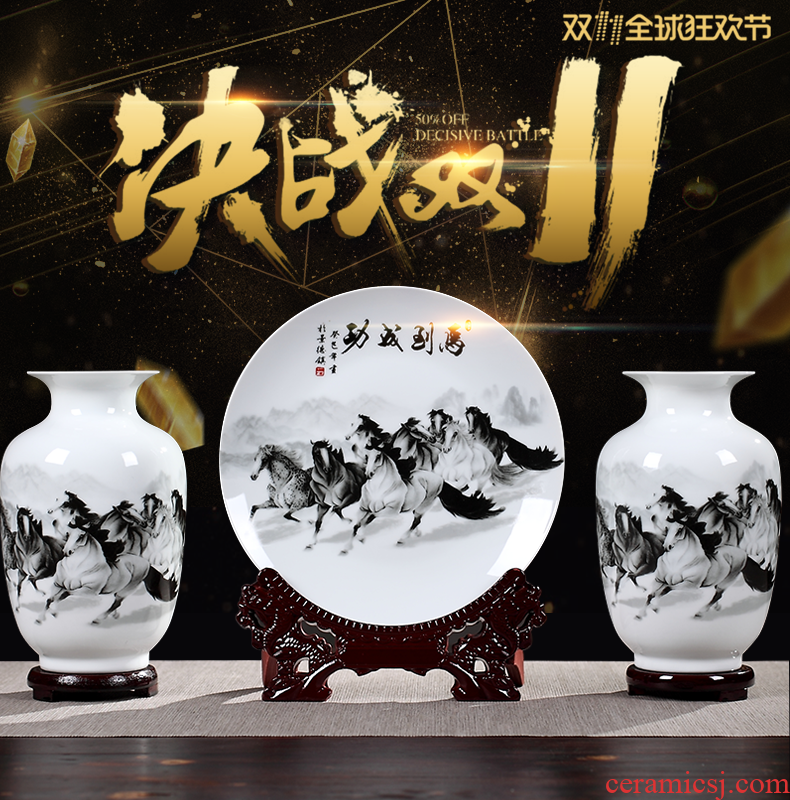 Rich ancient frame of jingdezhen ceramics vase home wine ark adornment furnishing articles sitting room small handicraft decoration arranging flowers