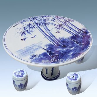 Jingdezhen porcelain ceramic table decoration villa garden outdoor balcony table section high art porcelain
