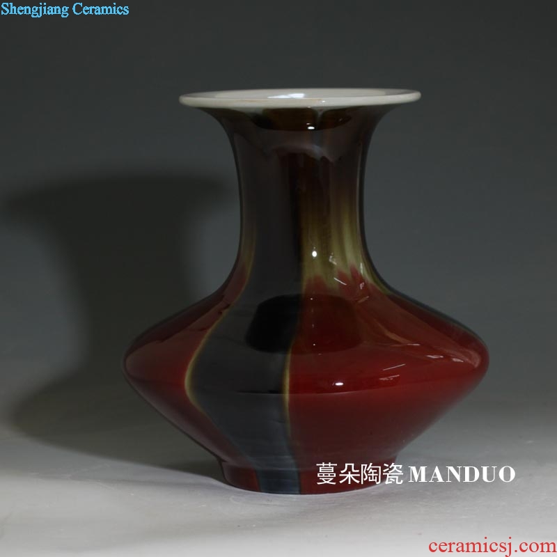 Jingdezhen classical auspicious implies three Yang kaitai, display vase display ruby red kiln porcelain vase vase