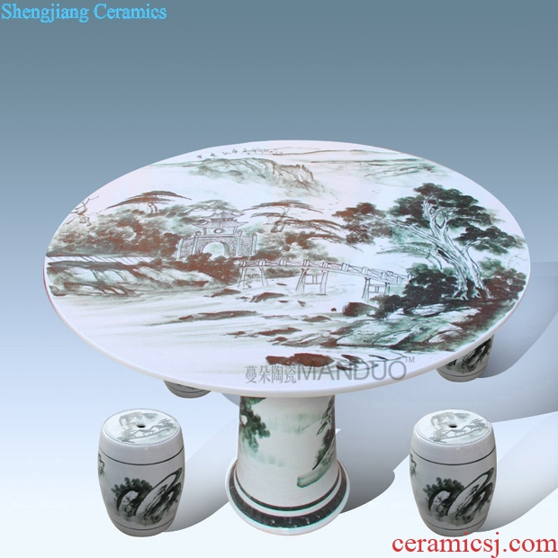 Jingdezhen porcelain ceramic table table decoration supplies ceramic stool balcony ceramic villa garden