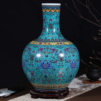 Jingdezhen ceramics colored enamel of large vases, flower flower arrangement sitting room adornment ceramics furnishing articles