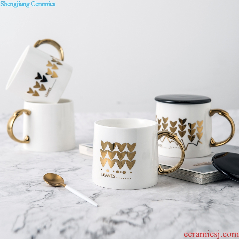 Ijarl million jia household electroplating ceramic mug cup coffee cup cup for office work contracted for breakfast