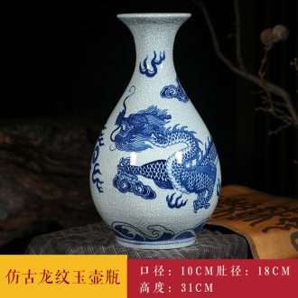 Jingdezhen ceramics vase furnishing articles archaize kiln open piece of Chinese style household sitting room porch decoration decoration