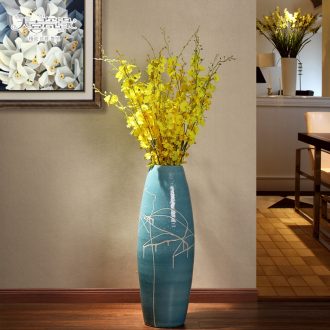 The sitting room of large vase continental contracted and contemporary jingdezhen ceramics dried flowers flower arrangement, household act the role ofing is tasted furnishing articles