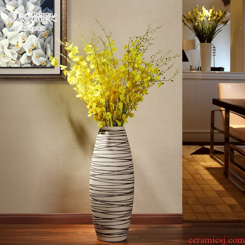 European ceramic vase of large modern fashion living room home decoration lucky bamboo hydroponic flower implement furnishing articles