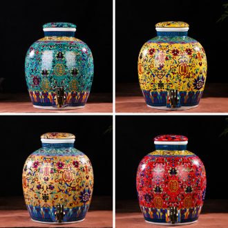 Jingdezhen ceramic jars 10 jins 20 jins 30 jins 50 jins bubble jars with leading wine jar bottles it hip flask