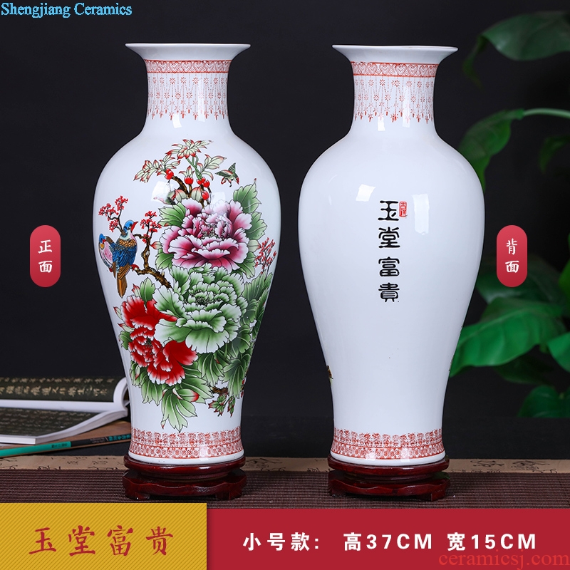 Jingdezhen ceramics vases, flower flower implement under the new Chinese style household the sitting room porch decoration furnishing articles package mail