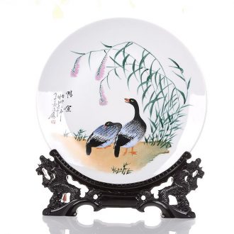 Jingdezhen ceramic Chinese hang dish decorate dish hand-painted sat dish process decoration gifts sitting room porch place