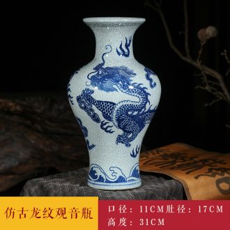 Jingdezhen ceramic vase furnishing articles sitting room decoration style of the ancients kiln open trailers, classic Chinese style household decorations