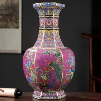 Jingdezhen ceramics antique vase imitation qianlong year classical furnishing articles flower arrangement sitting room adornment handicraft