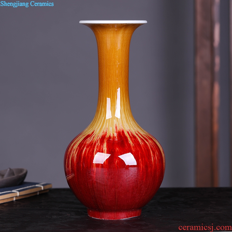 Jingdezhen ceramics vase furnishing articles furnishing articles new ruby red Chinese porcelain the sitting room porch decoration home decoration