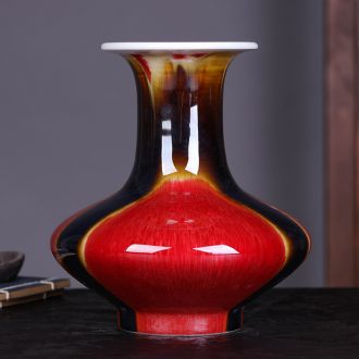 New Chinese style ruby red vases, pottery and porcelain of jingdezhen ceramics kiln furnishing articles sitting room porch decoration home decoration