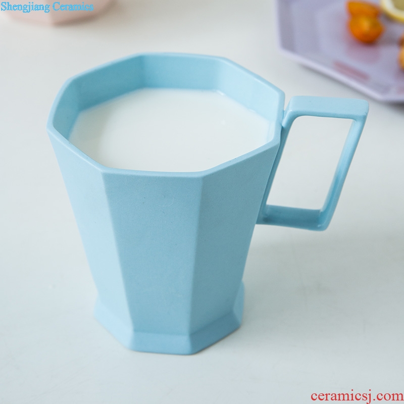Ijarl million jia creative ceramic mug cup small office coffee cup cup fresh couples lake
