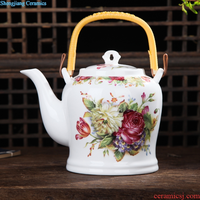 Jingdezhen ceramic teapot large girder pot teapot large-capacity cold filter single pot of cold water kettle CiHu