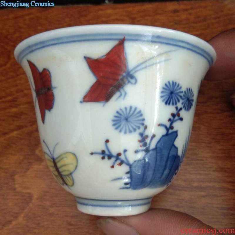 Jingdezhen imitation to fight the color seems as long as three years cup imitation Ming chenghua archaize porcelain cup classic cup