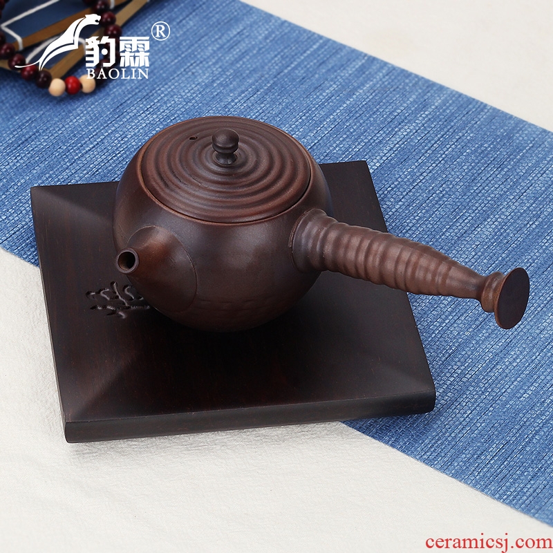 Leopard lam pot bearing pad pot holds a pot of the teapot dry foam Taiwan purple sand pottery and porcelain Japanese tea ceremony tea accessories zero with tea