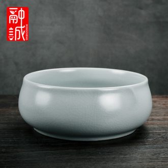 Melting cheng azure your kiln tea to wash the ceramic large writing brush washer water jar wash cup bowl on your porcelain wash tea accessories