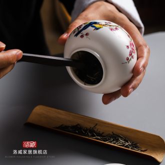 Large and medium size puer tea caddy ceramic POTS storage tanks seal round pot tea box jingdezhen travel box