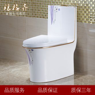 Koh larn, neat new color toilet large-diameter household toilet implement spiral mute water-saving ceramic sanitary ware
