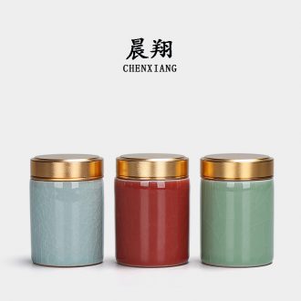 Morning celadon xianglong spring tea caddy metal mini sealing ceramic POTS portable travel pot tea caddy