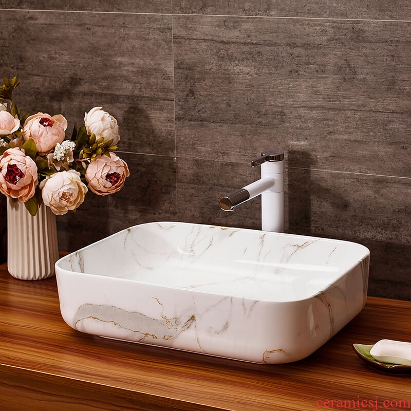 The stage basin art ceramic lavabo wash basin water drainage basin suit hotel multipurpose European stage basin