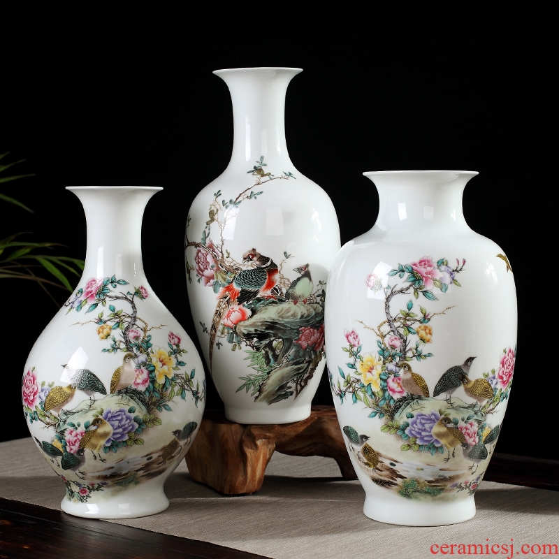 0982 jingdezhen ceramics by hand are dried flowers furnishing articles hand-painted porcelain sitting room vase new Chinese style decoration