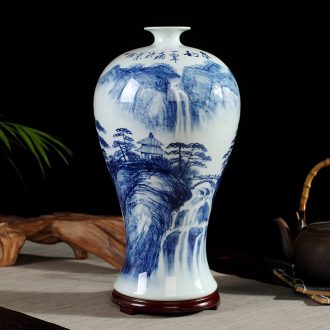 96 new jingdezhen ceramics by hand of blue and white porcelain vase furnishing articles flower arranging rich ancient frame sitting room adornment handicraft