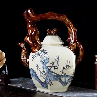 Large teapot manual furnishing articles of jingdezhen ceramics creative archaize sitting room ark landing crafts ornament