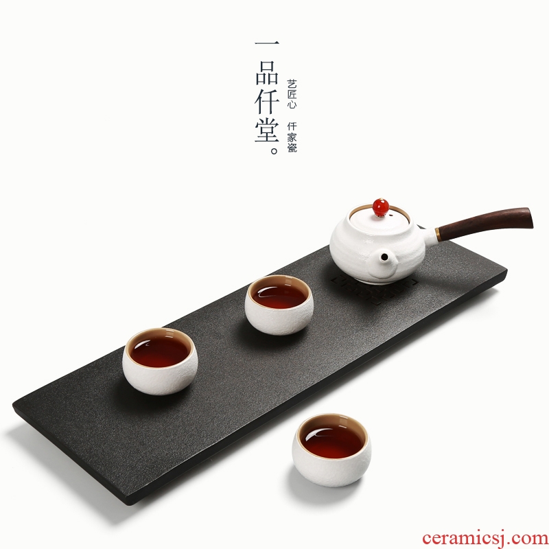 Yipin # $rectangle kongfu tea tray ceramic water storage type restoring ancient ways a simple single large dry foam