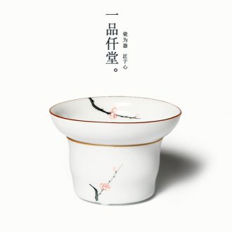 Yipin thousand hand plum hall) ceramic kung fu tea set zero with mesh tea tea tea filter device