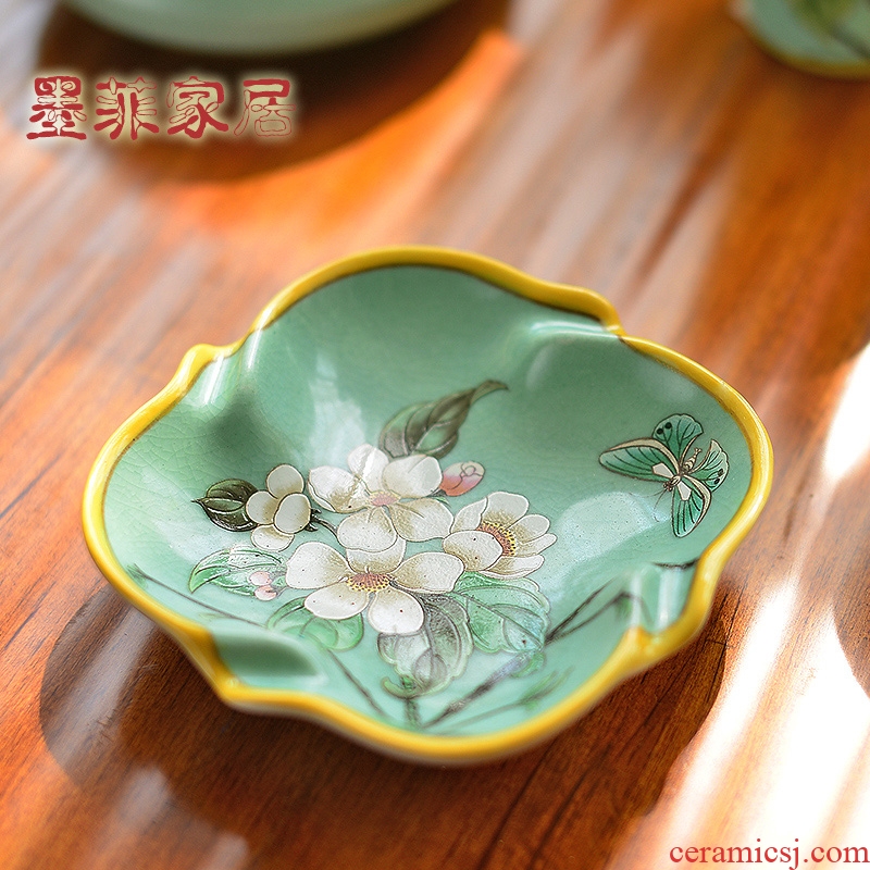 Murphy's new Chinese style classical handmade ceramic American country soap dish ashtray sitting room restaurant dried fruit plate