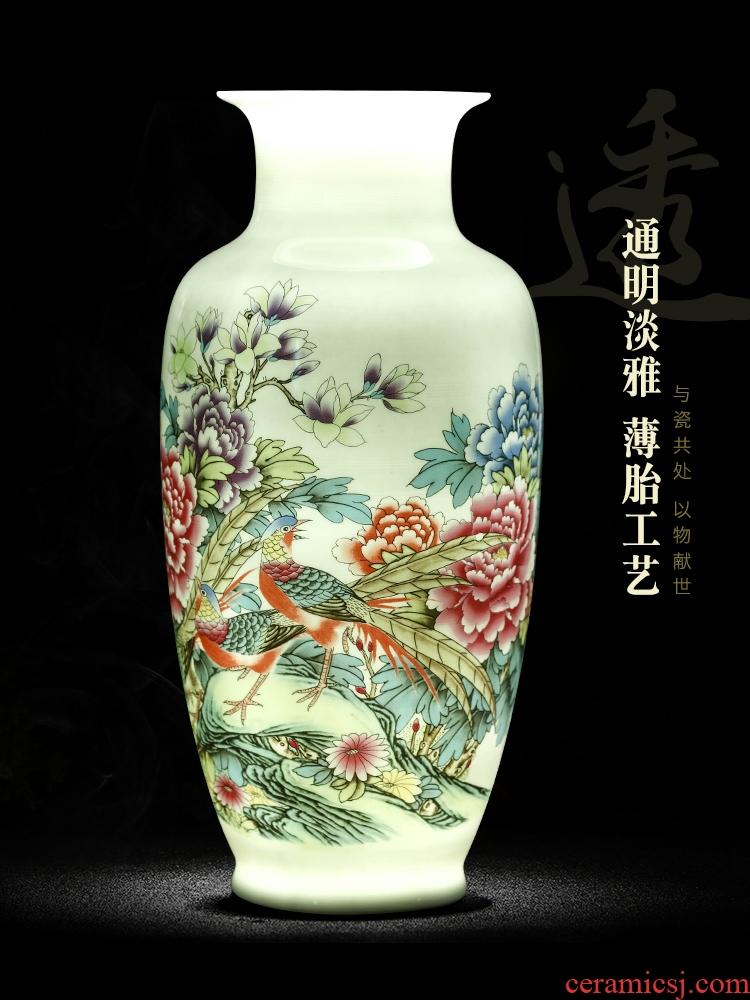 Jingdezhen ceramic vase Chinese penjing dried flower arranging flowers sitting room adornment antique household porcelain wine accessories