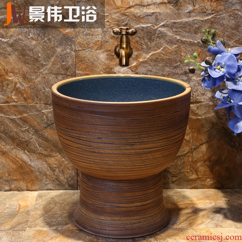 JingWei mop pool ceramic mop pool balcony toilet washing basin drag mop mop pool art restores ancient ways pool