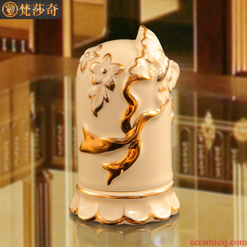Vatican Sally's ceramic toothpick box of European luxury home sitting room toothpicks extinguishers creative decorations table hotel furnishing articles