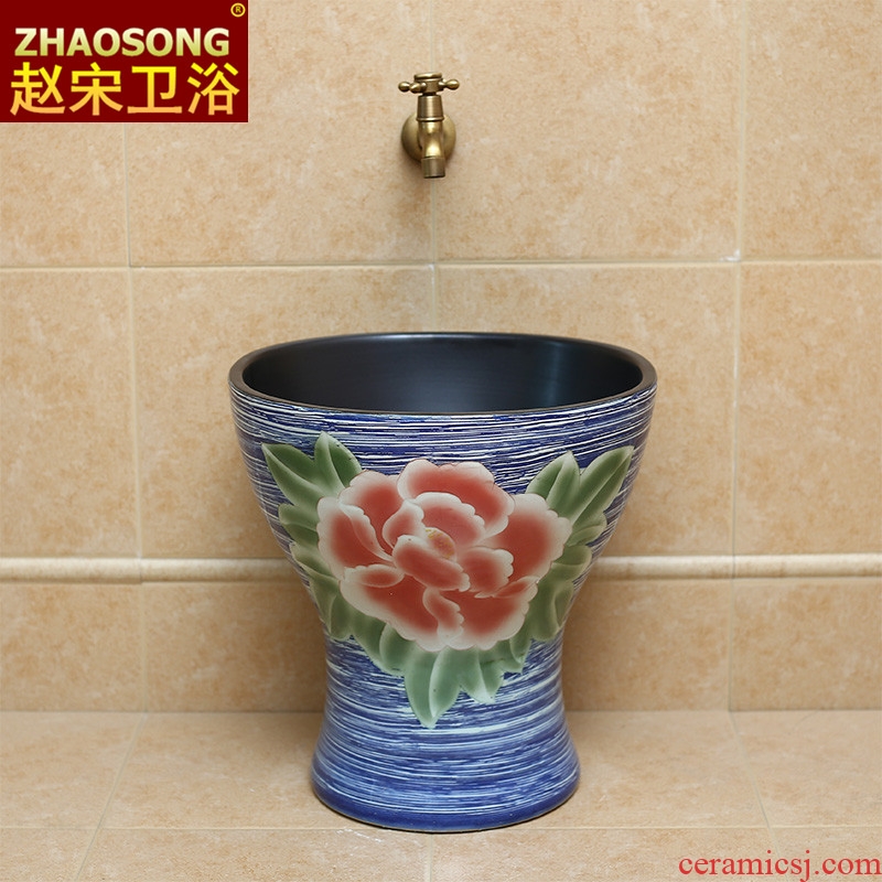 Restoring ancient ways of song dynasty art wash mop pool of household ceramic mop pool outdoor patio outdoor balcony archaize mop pool