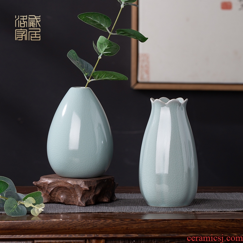 , your kiln cyan porcelain vase day contemporary and contracted flower ware jingdezhen tea flower decorations accessories