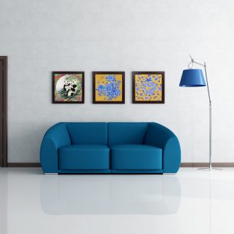 Jingdezhen ceramic plate hand landscape paintings of Chinese style of sitting room hangs a picture adornment mural restaurant sofa setting wall paintings