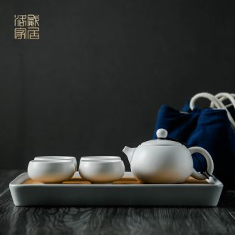 Blower, kung fu tea set home portable travel a pot of two cups of combination cups dish of jingdezhen ceramic teapot