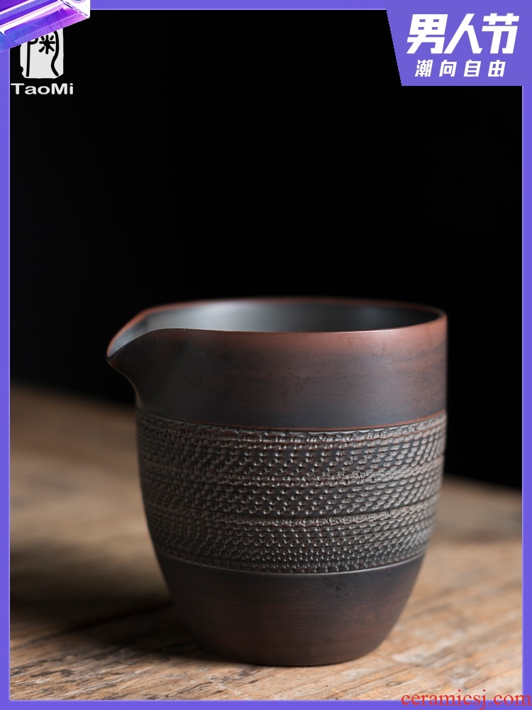 Tao fan yunnan jianshui purple ceramic creative manual jump cut household kung fu ceramic fair mug points tea tea tea set