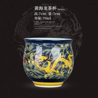 Blower, cup double iron fitting a single cup of household water proof kung fu tea tea jingdezhen ceramic cup