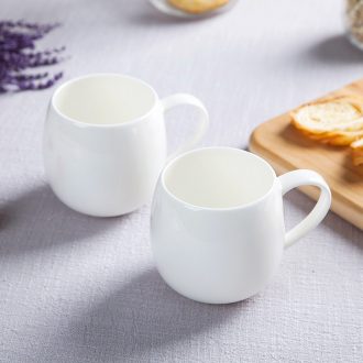 Jingdezhen contracted household pure white cup mug ceramic cup bone porcelain coffee cup milk cup
